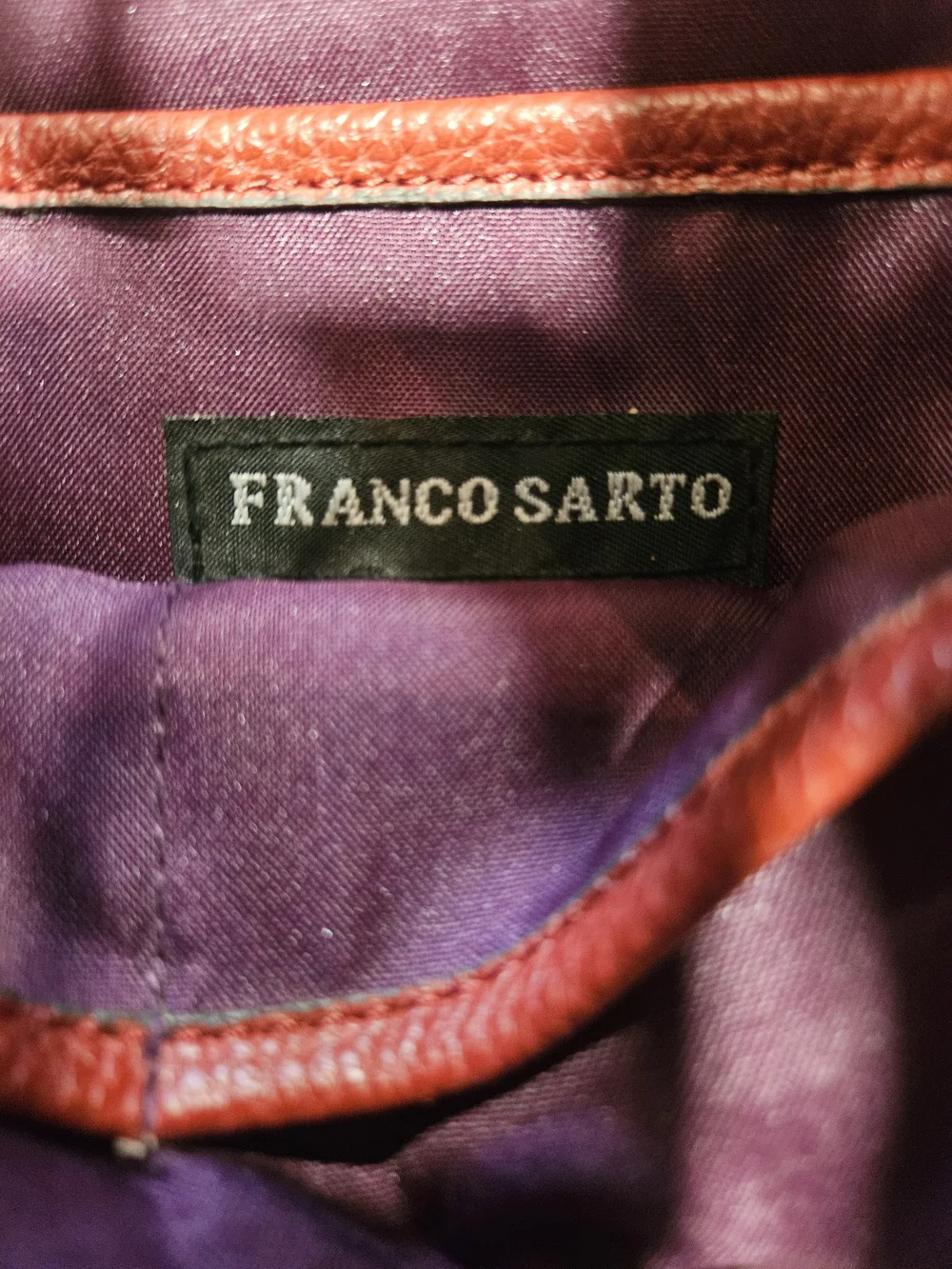 Franco Sarto Red Leather Hobo Shoulder Bag